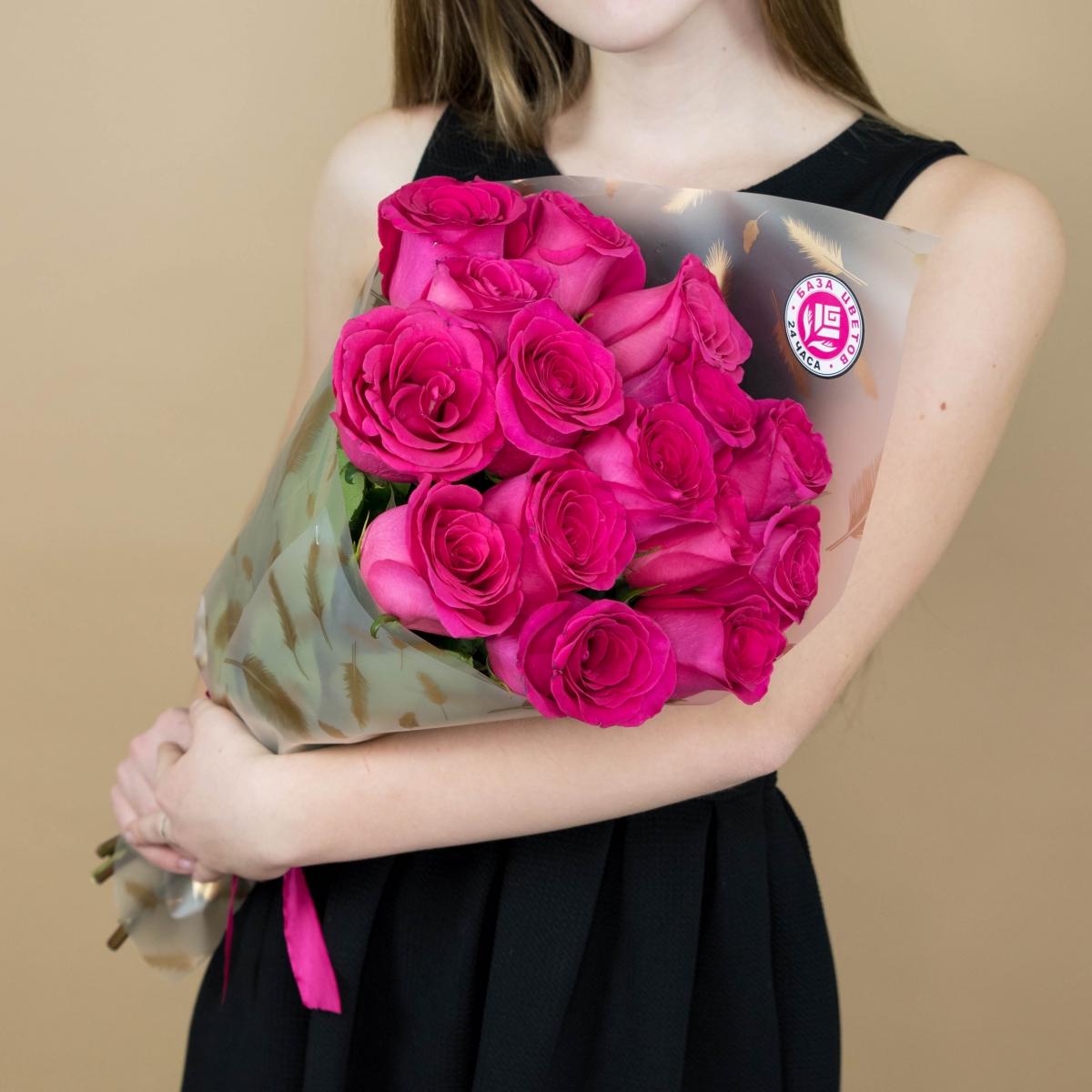 Букет из розовых роз 15 шт 40 см (Эквадор) articul   9112