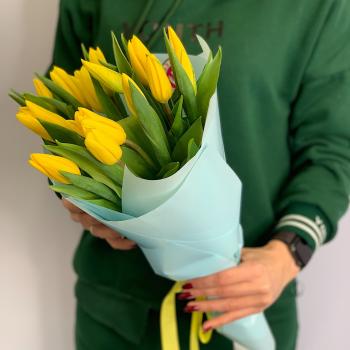 Тюльпаны жёлтые 15 шт код: 14365